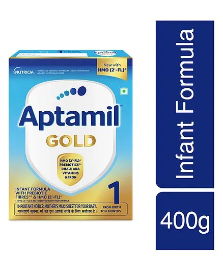 Nutricia's Aptamil 1 Infant Formula Powder With Prebiotics Stage 1 Bag-In-Box Pack - 400 gm