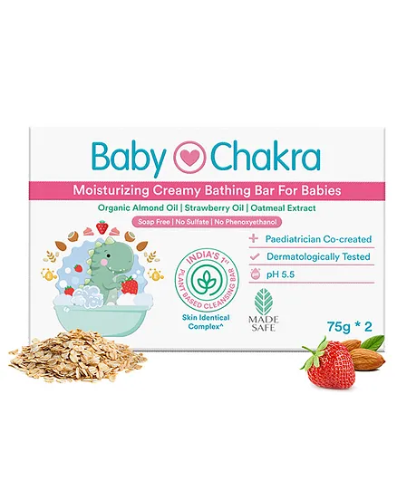 BabyChakra Moisturizing Creamy Bathing Soap Bar for Babies - 150 g