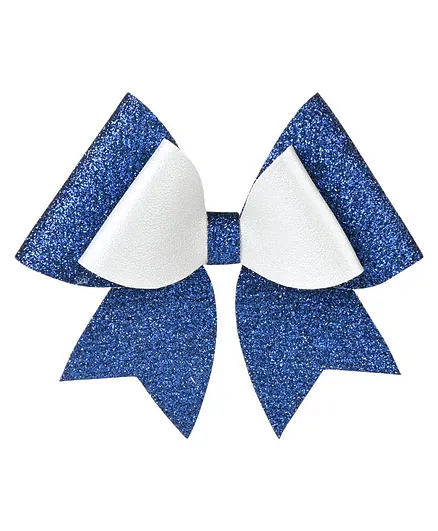 Aye Candy Glitter Embellished Layered Sailor Bow Detailed Hair Clip - Blue