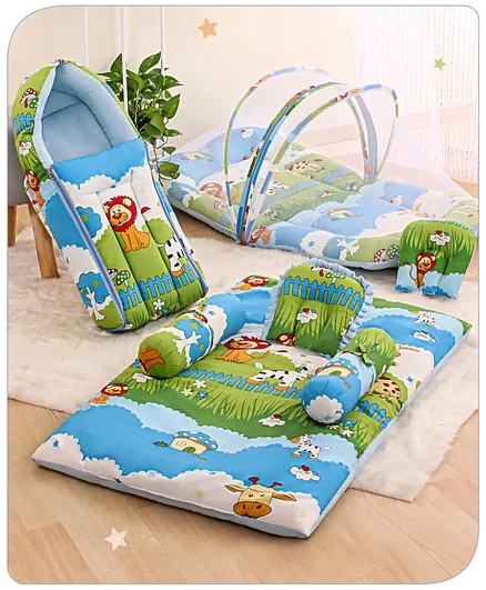 Babyhug Premium Bedding Super Saver Combo Jungle Print Set of 3  - Multicolour