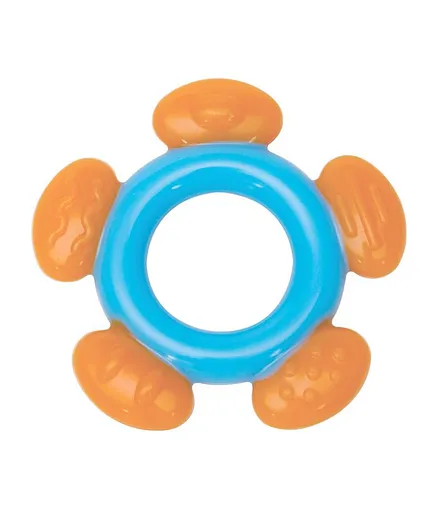 Mee Mee Silicone Teether - Orange and Blue