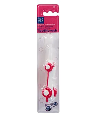 Mee Mee Kids Foldable Toothbrush - Pink And White