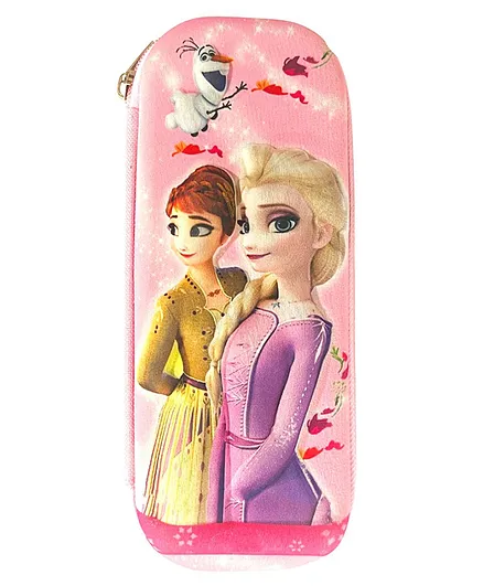 Kids Mandi Star Elsa Design 3D EVA Pencil Case with Mesh Compartment (Color May vary)
