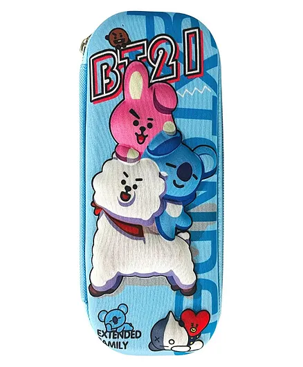 Kids Mandi StarTeddy Design 3D EVA Pencil Case with Mesh Compartment (Color May vary)