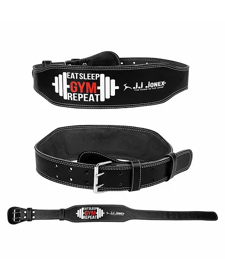 JJ JONEX Weightlifting Small Size Gym Belt for Fitness Workout - Black