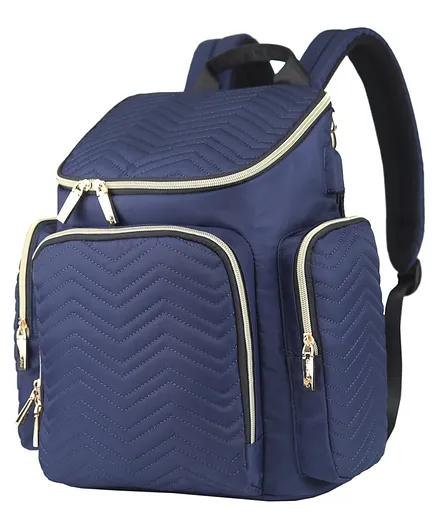Colorland Georgia Diaper Bag with Changing Pad & Stroller Hooks - Navy Blue