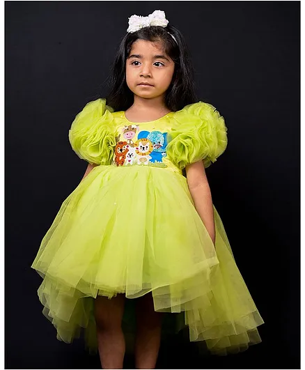 Kids Frock in Parrot Green  Indian Dresses