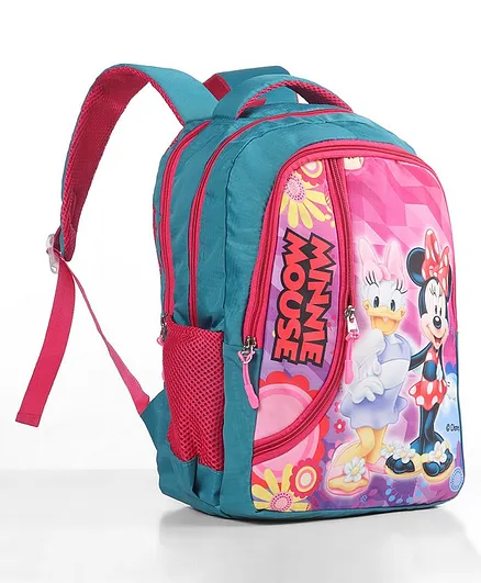 Disney Minnie Mouse Kids School Bag Blue - Height 16 Inches