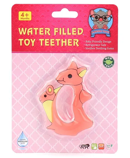 AAROHI TOYS Kangaroo With Baby Water Filled Toy Teether -Multicolour