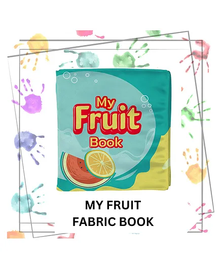 Right Gifting Satin Fabric My Fruits Cloth Book- English