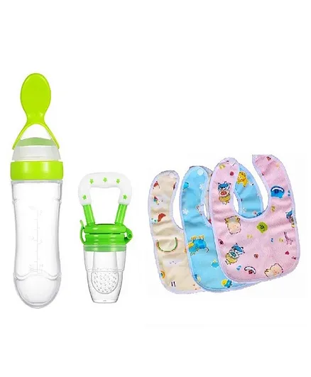 TINY TYCOONZ New Born Feeding Starter kit with 3 cotton Waterproof Bibs