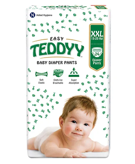 Teddyy Easy Baby Pant Style Diaper Double Extra Large - 24  Pieces