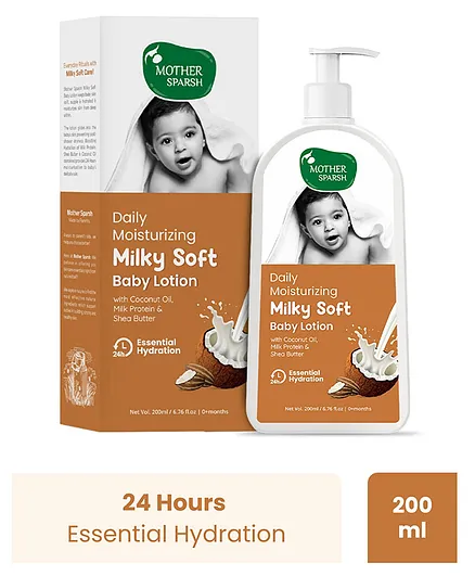 Mother Sparsh Baby Daily Moisturizing Milky Soft Baby Lotion - 200 ml