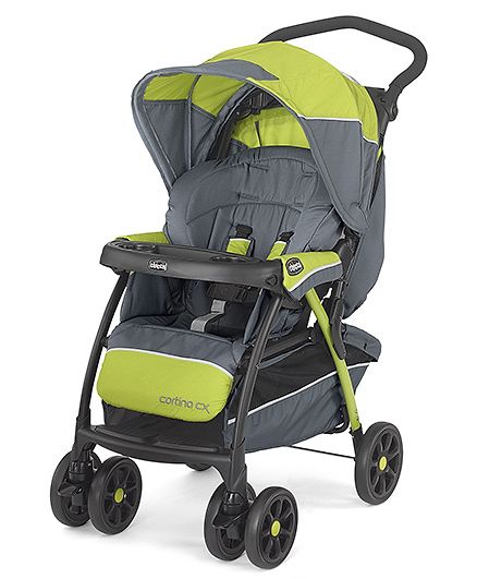 chicco double stroller green