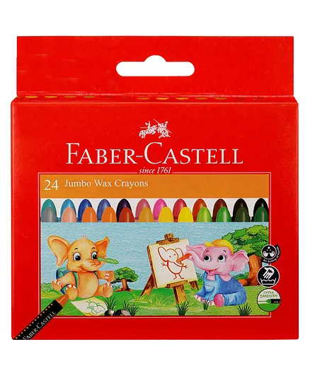 Faber Castell Jumbo Wax Crayons - 24 Shades