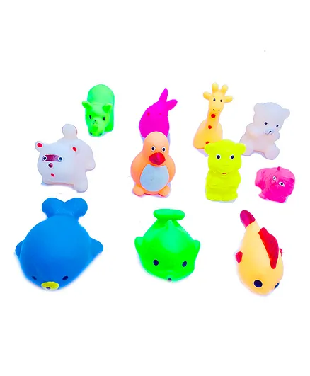 Korbox Squeezy Bath Toys Fish & Animals  Pack of 11 - Multicolour