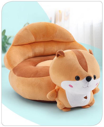 Babyhug Squirrel Shaped soft seat- Brown Online in India, Buy at Best Price from FirstCry.com - 13716875
