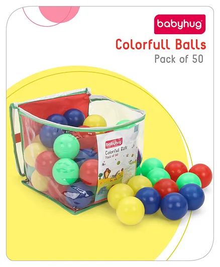Babyhug Plastic Balls Pack of 50 - Multicolour