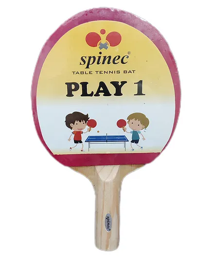 Spinec Play 1 Table Tennis Bat- Black & Red