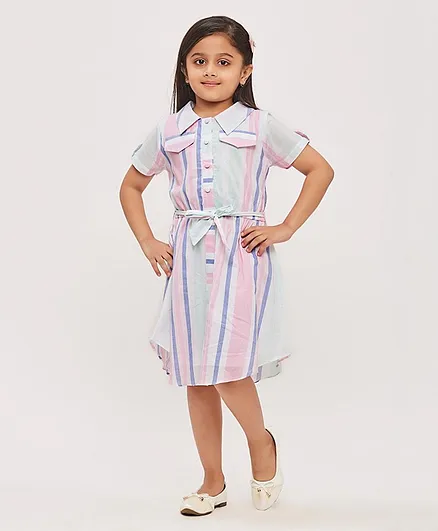 Tiny Girl Solid Printed Woven Polyester Round Neck Girls Dress  A21TGM1709KPI001 Pink 12  Amazonin Clothing  Accessories