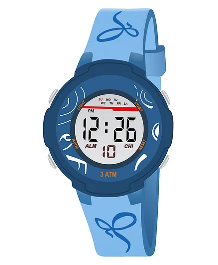 Spiky Round Multi Functional Sports Digital Watches - Blue