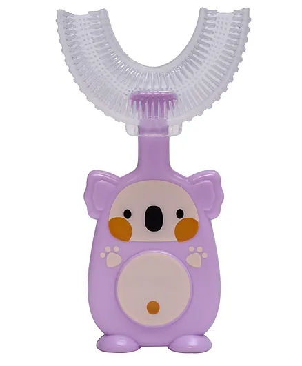Adore Advanced Koala Kids U Shaped Silicone Toothbrush - Purple