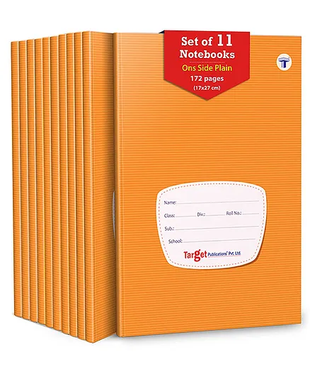 Target Publications Single Line Interleaf Notebooks Pack of 11 -  172 Pages Each