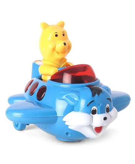 Toyzone Bear in Plane Bump & Go Toy - Blue