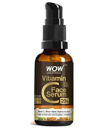 WOW Skin Science Vitamin C Serum Brightening Anti Aging Skin Repair Supercharged Face Serum Dark Circle Fine Line & Sun Damage Corrector Genuine 20% - 15 ml