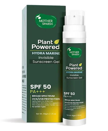 Mother Sparsh Plant Powered Hydra Marine Invisible Sunscreen Gel- 50 g