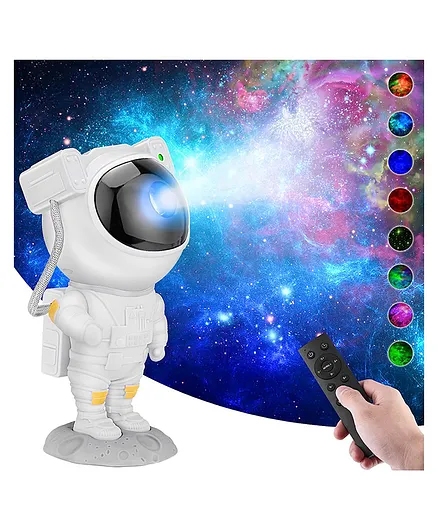 Chocozone Star Projector Night Lights Astronaut Nebula Galaxy Projector with Remote Control and 360 Degree Rotation Magnetic Head With Bluetooth - White