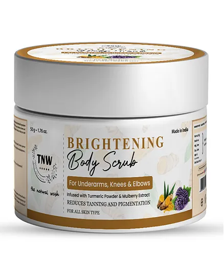 TNW-The Natural Wash Brightening Body Scrub With Turmeric Extracts and Mulberry Extracts For Underarms Knees and Elbows  Brightening Hydrating - 50 g