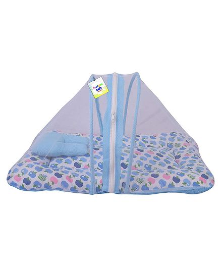 Toddylon Baby Mattress with Mosquito Net New Born Cot Bedding Set - Blue Online in India, Buy at Best Price from FirstCry.com - 13970785