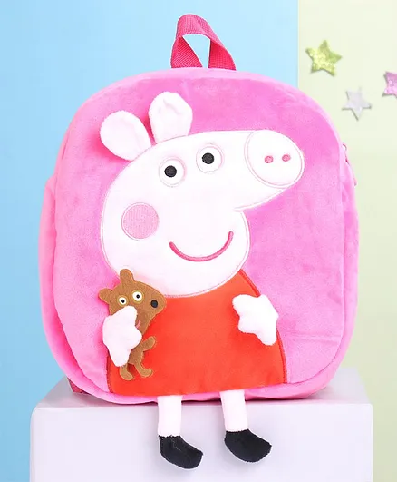Peppa Plush Backpack Peppa Pig Themed Pink -  14 Inches