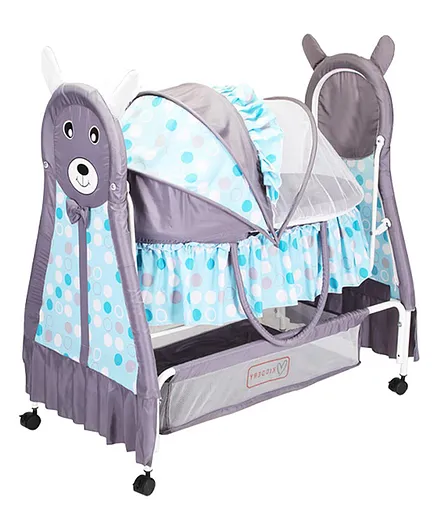 Kiddery Bella Baloo Baby Bassinet with Mosquito Net Protection Blue Grey Online in India Buy at Best Price from FirstCry 14179616