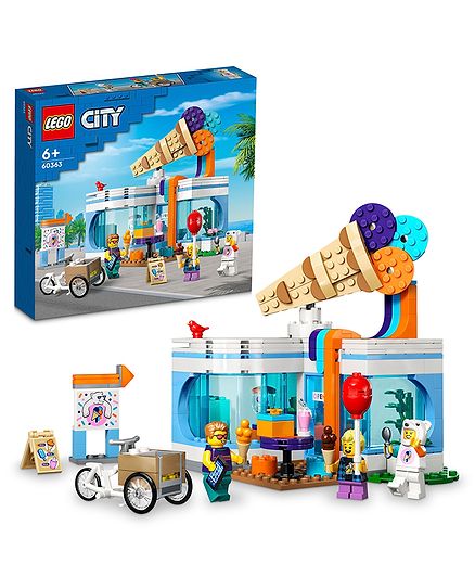 LEGO City Ice Cream Shop  Building Toy Set for Kids 296 Pieces - 60363