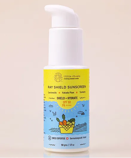 Little Rituals Organic Baby Sun Screen SPF 50+ with WiFi and Blue Light Protection - 50 g