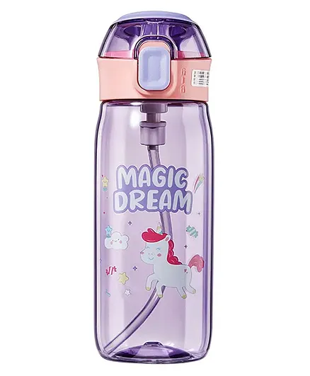 Adore Pro Space era Straw Sipper Water Bottle with a Handle of - 630 ml