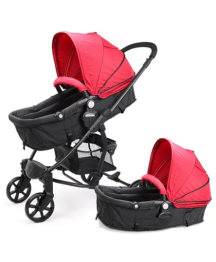 LuvLap Regal Baby Stroller/Pram with 5-Point Safety Harness, Reversible,  Looking Window, Multi-Level Recline, Extendable Canopy, Purple Online in