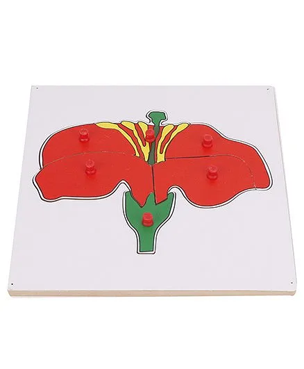 Alpaks Montessori Puzzles Flower - Red Green