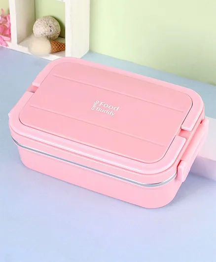 Cello 100% Food Grade Food Buddy Lunch Box with Spoon and Fork - Pink