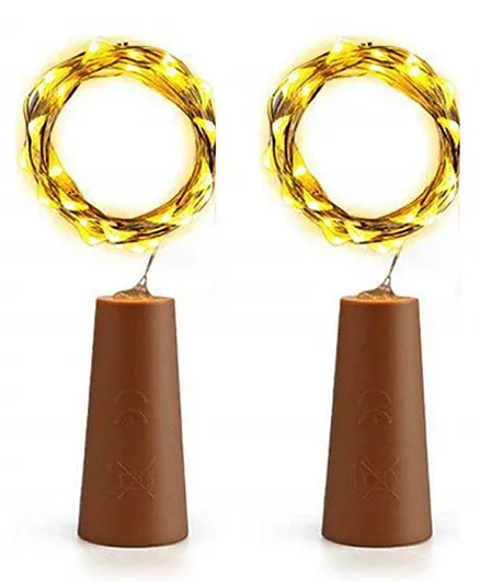 Bubble Trouble 20LED 2M Battery Wine Bottle Cork Copper Wire String Light Warm White Pack of 2