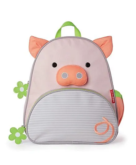 Skiphop School Bag Pig Design Pink - 12 Inches
