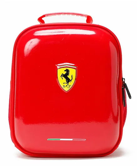 Ferrari Hard Shell Sports Bag Plus Soccer Ball Combo Set Red - Height 12 Inches