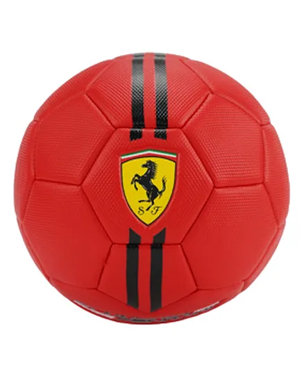 Ferrari Machine Sewing Soccer Ball Size 5 - Black & Red