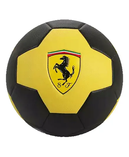 Ferrari Machine Sewing Soccer Ball Size 5 - Black & Yellow