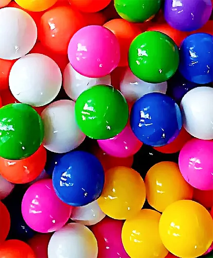 EEVOVEE 100 pcs Kids Plastic Pool Balls Non Toxic Safe & Soft Balls Pit Balls 4.5 cm - Multi Color