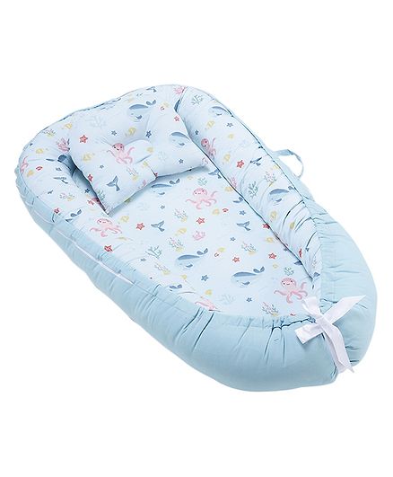 haus & kinder Baby Sleeping Pod Portable Adjustable Crib Bassinet - Blue Online in India, Buy at Best Price from FirstCry.com - 14747479