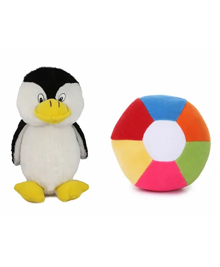 Deals India Penguin And Ball Soft Toys - Multi Color