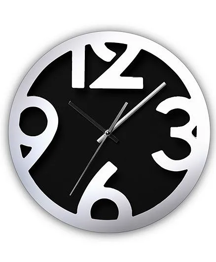 EZ Life Chunky Digits Clock - Silver & Black